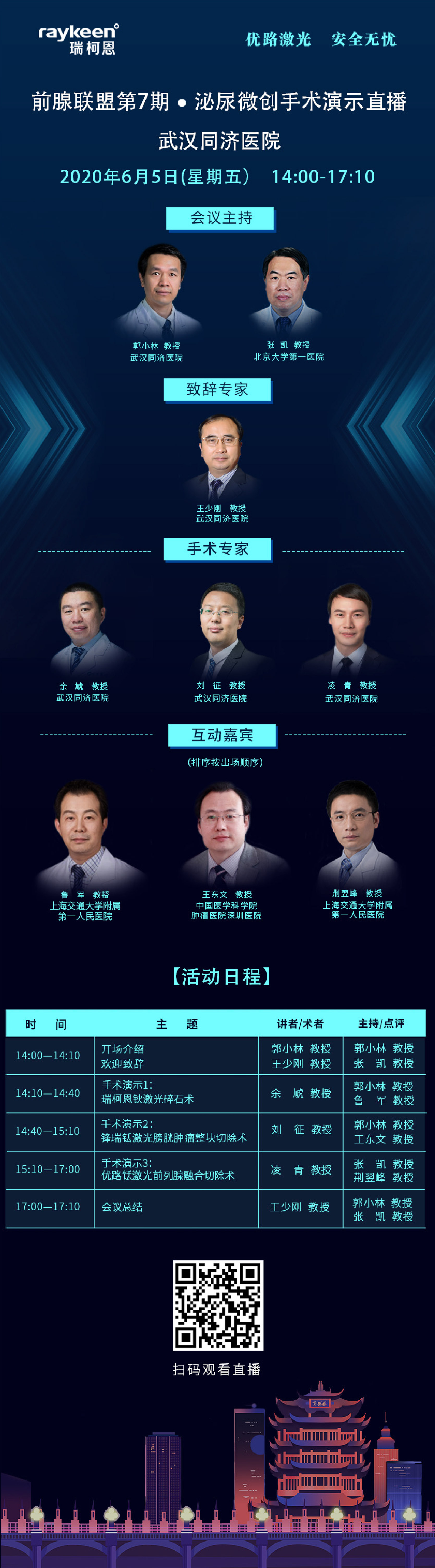 前腺联盟第7期·泌尿微创手术演示直播,武汉同济医院,瑞柯恩